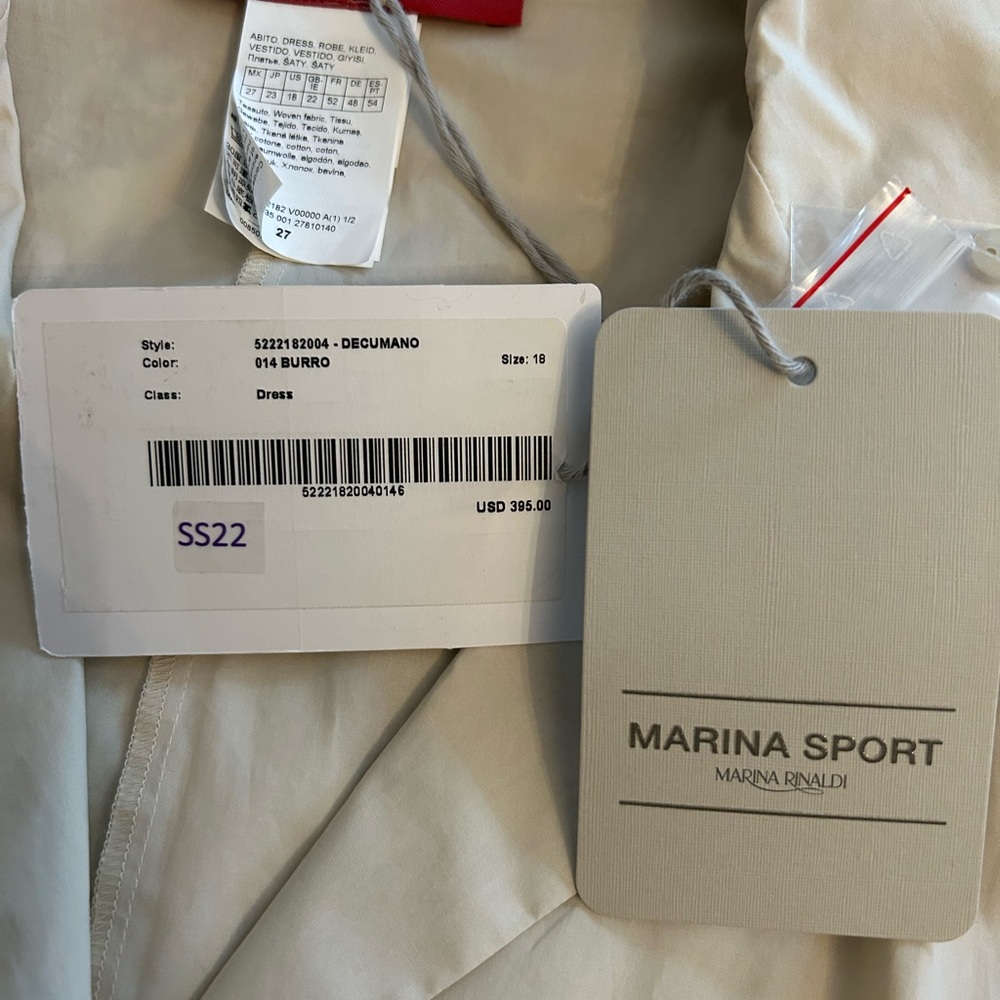 Marina Rinaldi Cream Long Sleeve Dress - Picture 3 of 3